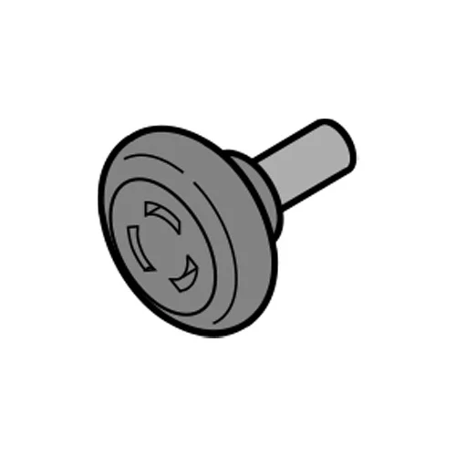 Rueda / polea de eje 40 mm con tapa negra para puerta seccional BR40