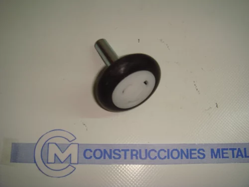 Rueda / polea de eje 50 mm con tapa blanca para puerta seccional BR40