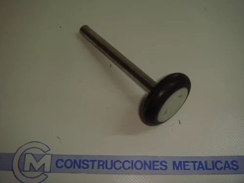 Rueda / polea de eje 110 mm con tapa blanca para puerta seccional BR40