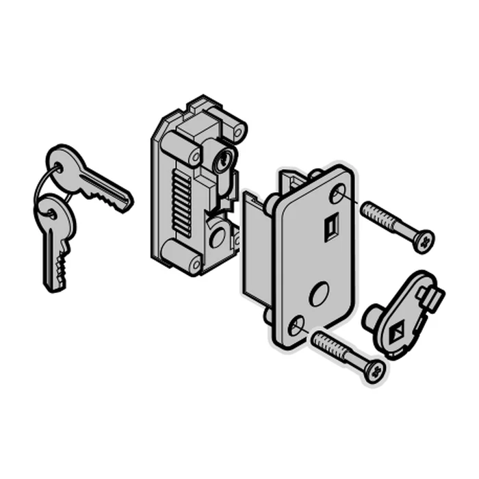 Cerradura PZ completa TS 42,5 mm con cilindro