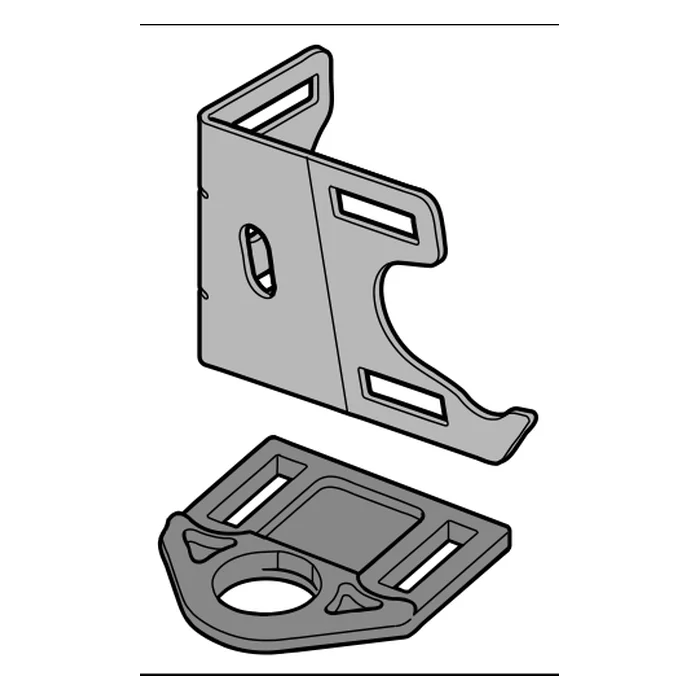 Set soporte de eje completo RAL 9002
